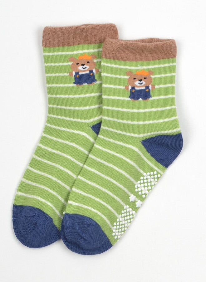 FOOTPRINTS FOOTPRINT 6 Pairs Infant Kids Unisex Multi-Colored Ankle-Length Assorted Antiskid Cotton Socks - Image 5